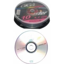 Handbuch für Aufnahme, mittlere GIGAMASTER DVD + R 4, 7 GB 10er Pack