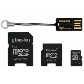 Speicherkarte KINGSTON MicroSDHC 8 GB + 2 Adapter + Reader MicroSD Gen2 (MBLYG2/8 GB) schwarz