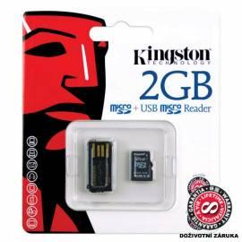 Memory Card KINGSTON MicroSD 2 GB class4 (MRG2 + SDC/2 GB)