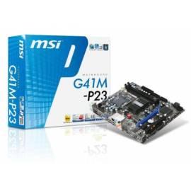 Handbuch für Motherboard MSI G41M-P23 (2xDDR3, max8GB, int.VGA 1 g, DX 10)