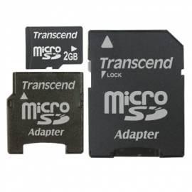 Handbuch für Speicher Karte MicroSD TRANSCEND 2 GB + 2 X Adapter (TS2GUSD-2)