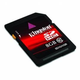 Speicher-Karte KINGSTON 8 GB SDHC Class 10 Flash-Karte (SD10 / 8GB)