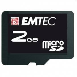 Datasheet EMTEC SD Speicherkarte 2 GB + Adapter rot