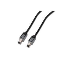 DIGITUS USB 3.0 Kabel PC-B/M-B-M &  Gt; 1, 8 m / grau (DK-112321) schwarz/grau