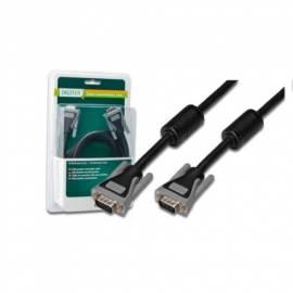 Bedienungsanleitung für DIGITUS XGA-Anschluß-Kabel, Kabel/grau AWG28, 1, 8m, blister (DB-230113) schwarz/grau