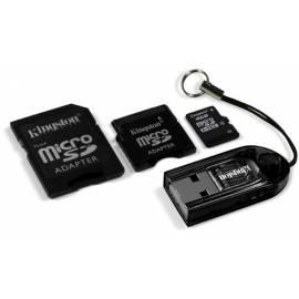 Speicherkarte SD Micro Kingston HC 4 GB + 2 Adapters + MicroSD Reader