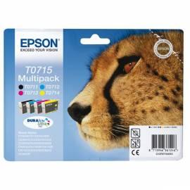 Tinte Nachfüllen EPSON T0715, 3 x 6 ml, 1 X RF, 7ml (C13T07154020) schwarz/rot/blau/gelb