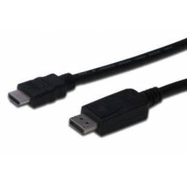 DIGITUS DisplayPort-Anschluss-Kabel, DP/M - HDMI Typ A/M 2,0 m (AK-340300-020-S)