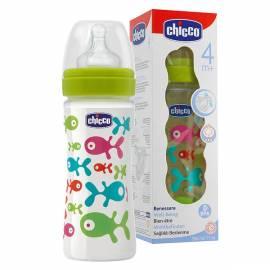CHICCO Baby Bottle 330 ml Polypropylen, Silik. d., 0 + Fisch