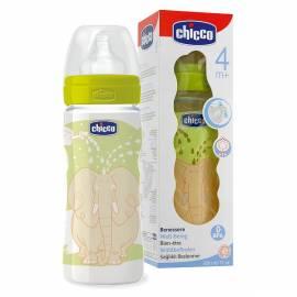 CHICCO Baby Bottle 330 ml Polypropylen, Silik. d., 0 +, ein ELEFANTENBABY