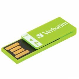 USB Flash disk VERBATIM 4GB 2.0 CLIP-IT (43909) grün
