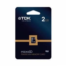 Benutzerhandbuch für Speicherkarte MicroSD 2 GB TDK (t78353)