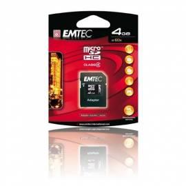 Datasheet Speicherkarte 60 x Emtec MicroSD 4 GB + adapter
