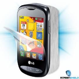 Bedienungshandbuch Schutzfolie Screenshield Bildschirm + Carbon skin (Silber) für LG T310 Wink Style