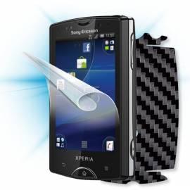 Bedienungshandbuch Schutzfolie Screenshield Bildschirm + Carbon skin (schwarz) für Sony Ericsson Xperia Mini pro (SK17)