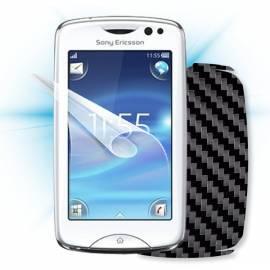 Schutzfolie Screenshield Bildschirm + Carbon skin (schwarz) für Txt für Sony Ericsson (CK15) Bedienungsanleitung