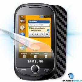 Bedienungshandbuch Schutzfolie Screenshield Bildschirm + Carbon skin (schwarz) für Samsung S3650 Corby