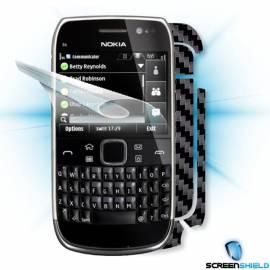 Bedienungshandbuch Schutzfolie Screenshield Bildschirm + Carbon skin (schwarz) für Nokia E6-00