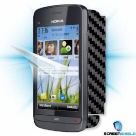 Schutzfolie Screenshield Bildschirm + Carbon skin (schwarz) für Nokia C5-03 Bedienungsanleitung