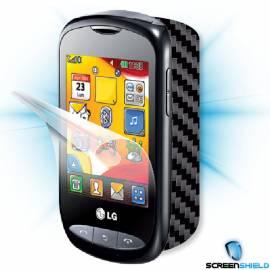 Schutzfolie Screenshield Bildschirm + Carbon skin (schwarz) für LG T310 Wink Style - Anleitung