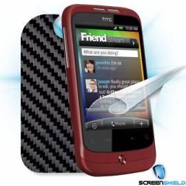 Schutzfolie Screenshield Bildschirm + Carbon skin (schwarz) für HTC Wildfire Bedienungsanleitung