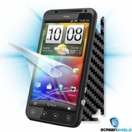 Schutzfolie Screenshield Bildschirm + Carbon skin (schwarz) für HTC EVO 3D - Anleitung