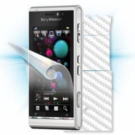 Bedienungshandbuch Schutzfolie Screenshield Bildschirm + Carbon skin (weiss) für Sony Ericsson U1 Satio