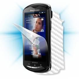 Schutzfolie Screenshield Bildschirm + Carbon skin (weiss) für Sony Ericsson Xperia pro (MK16i) Bedienungsanleitung