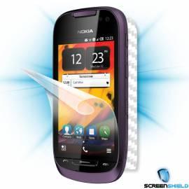 Schutzfolie Screenshield Bildschirm + Carbon skin (weiss) für Nokia 701 - Anleitung