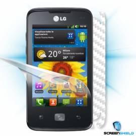 Bedienungsanleitung für Schutzfolie Screenshield Bildschirm + Carbon skin (weiß) für das LG Optimus HUB-E510