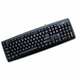Tastatur Genius KB-06XE PS2/schwarz/ergonomische Präposition/Slowakisch
