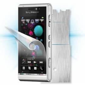 Schutzfolie Screenshield Bildschirm + Carbon skin (Silber) für Sony Ericsson U1 Satio - Anleitung