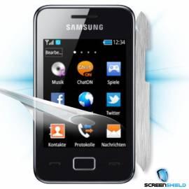 Schutzfolie Screenshield Bildschirm + Carbon skin (Silber) für Samsung Star 3/Duos (S5220) (SAM-S5220-CS) - Anleitung