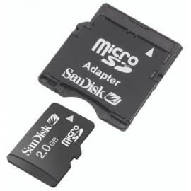 Speicherkarte Micro SD Sandisk 2GB + Adapter SD Gebrauchsanweisung