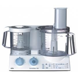 Datasheet Küchenmaschine BRAUN bis 700 Vital weiß/blau/Metall/Kunststoff